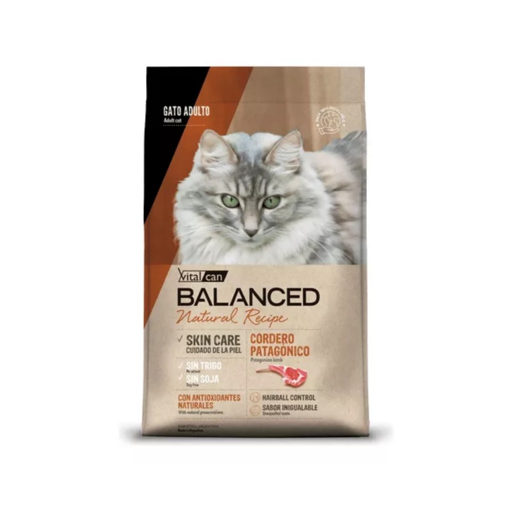Vital Balanced Cat Adult Cordero x 3kg