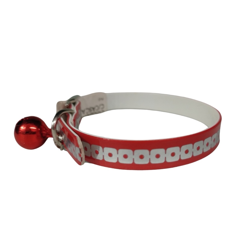 Collar para gato cuerina con cascabel