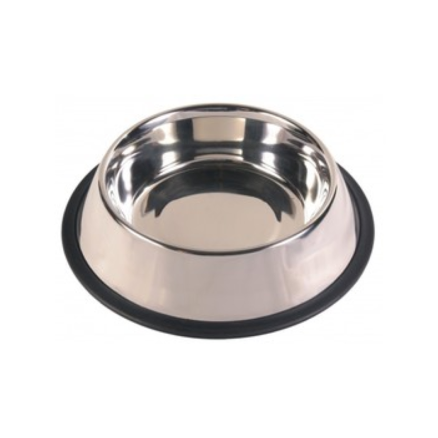 Comedero de acero con borde 30cm