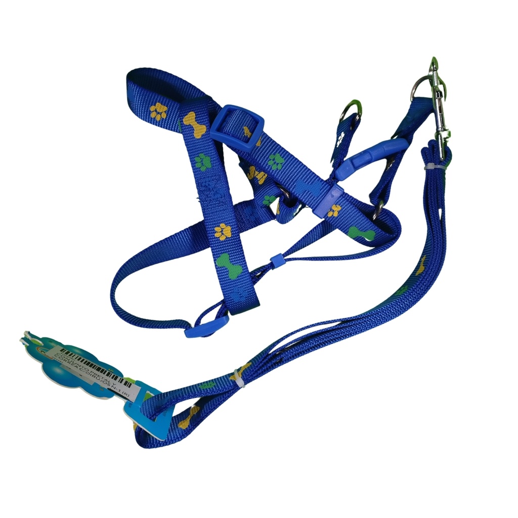 Conjunto pretal y correa con dibujos N-1