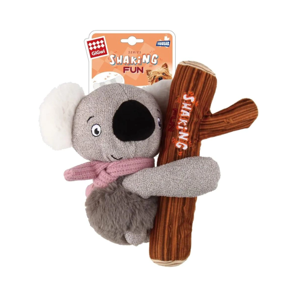 Gigwi Koala Plush Dog Toy with Squeaker