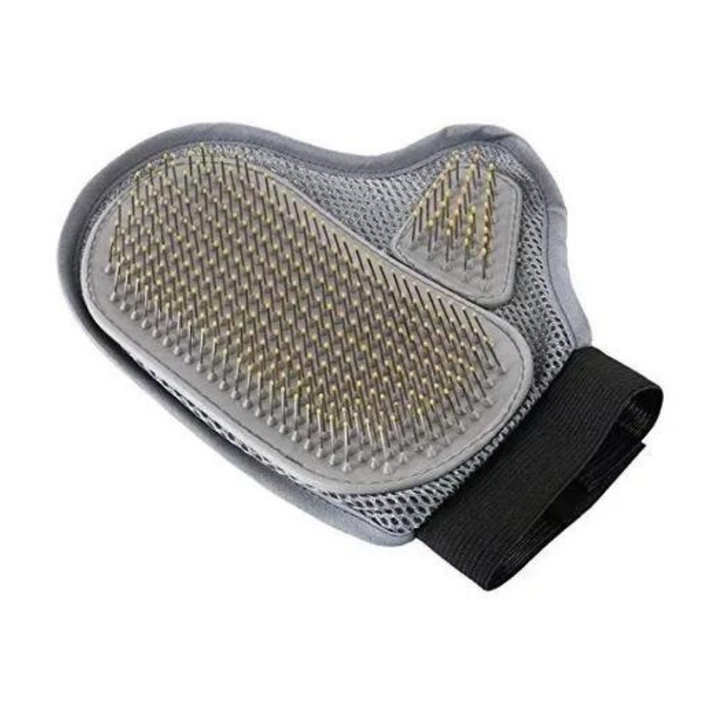 Guante de aseo con pinches de metal