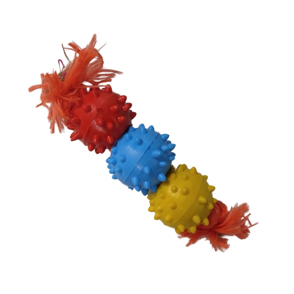 Hueso de hilo con 3 pelotas con pinches