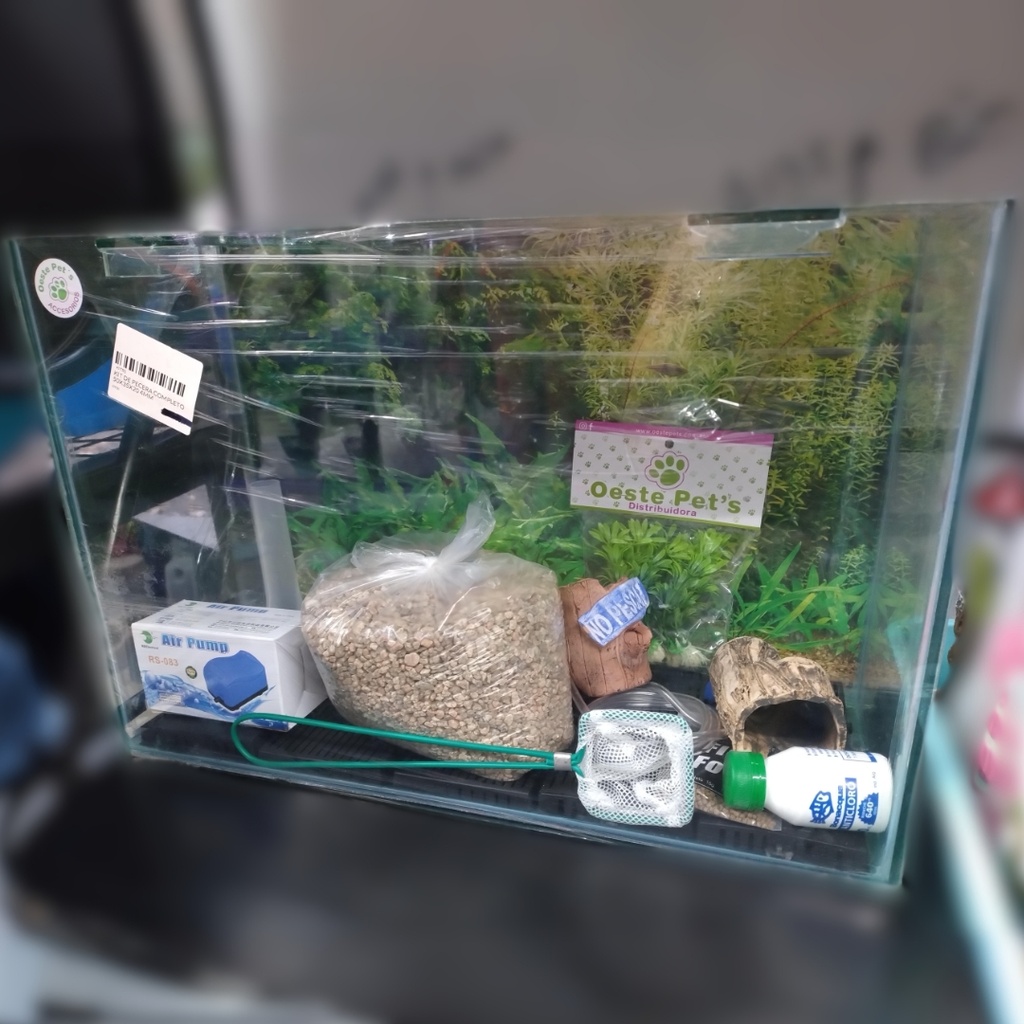 Kit de pecera completo 80x35x20cm 4mm