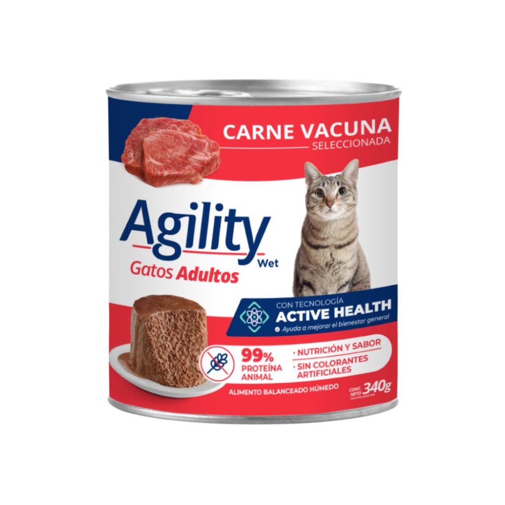 Lata Agility Cats Carne x 340 gr
