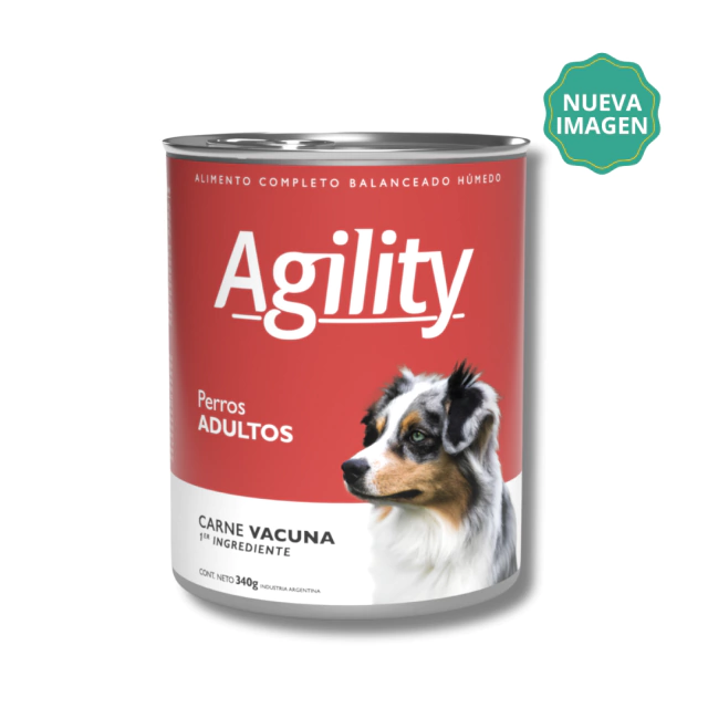 Lata Agility Perro Carne x 340 gr
