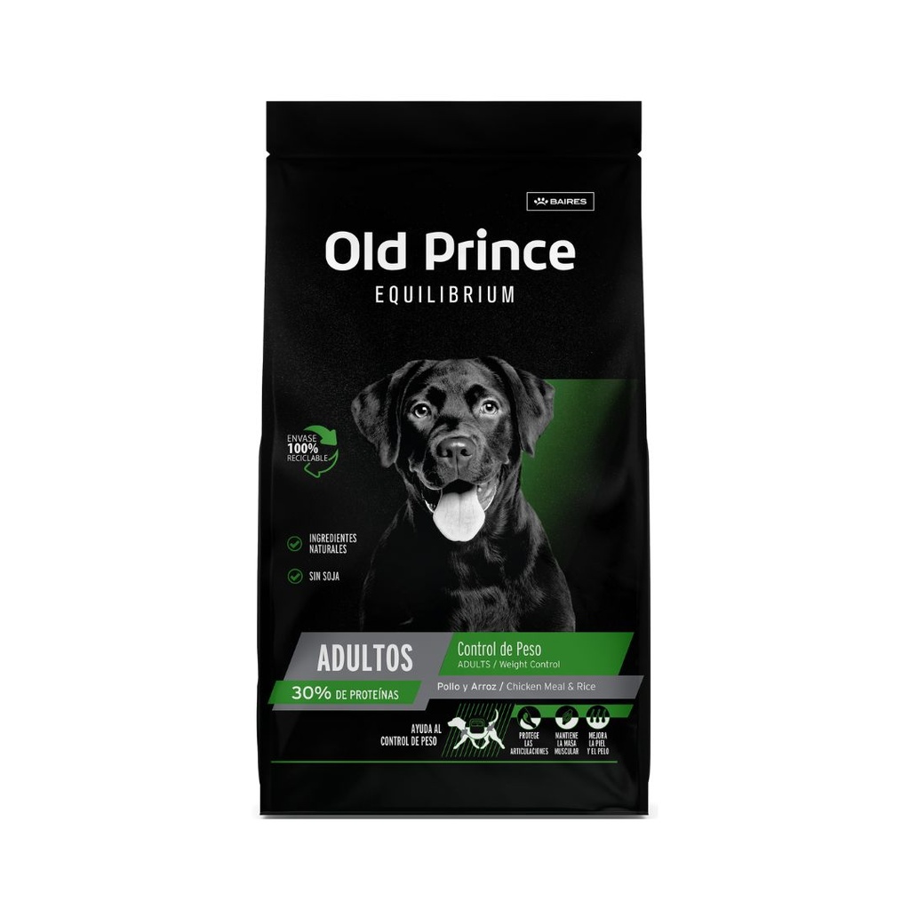Old Prince Equilibrium Perro Adulto Weight Control x 15kg