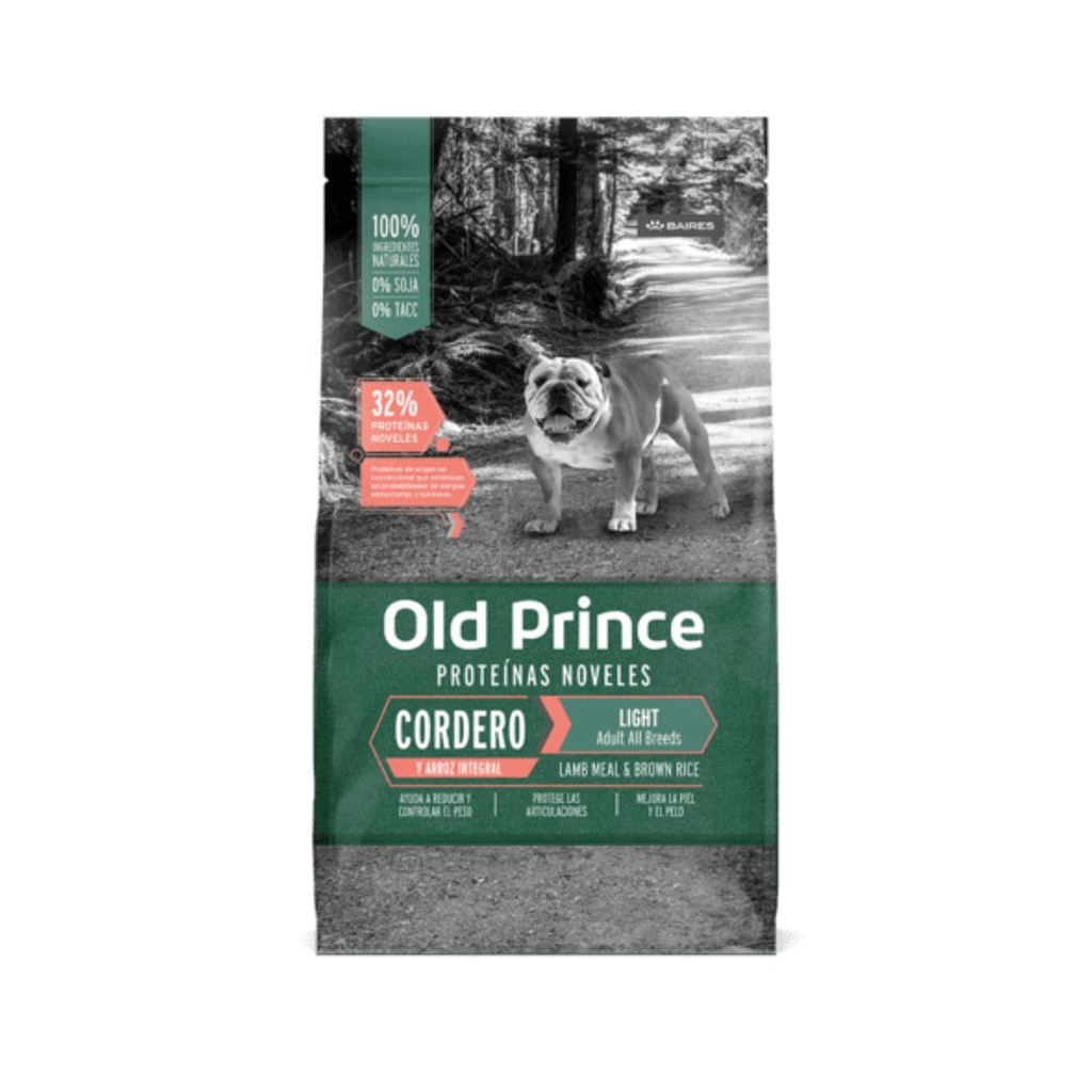 Old Prince Novel Cordero y Arroz adultos light x 3kg