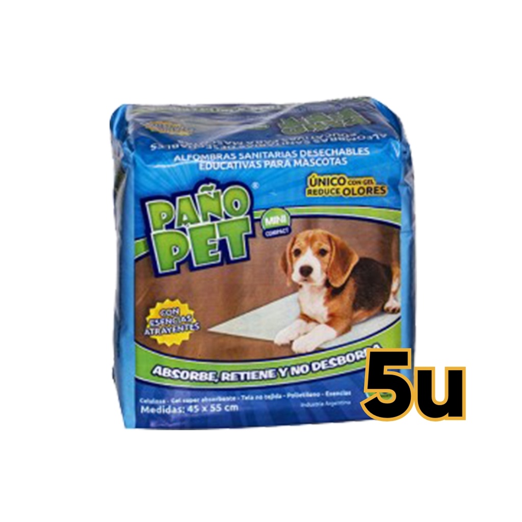 Pañopet Mini 45x55cm 5 unidades