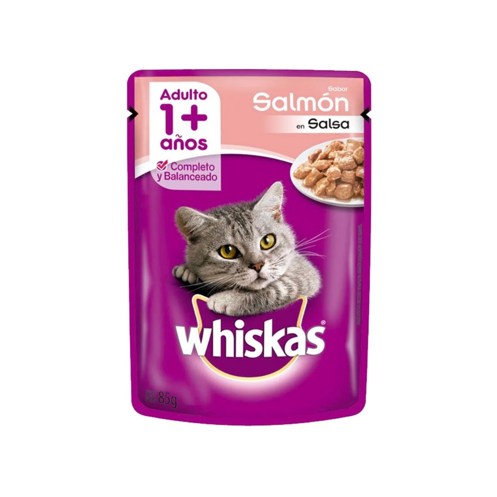 Pouch Whiskas Adulto Salmón Salsa x 85gr