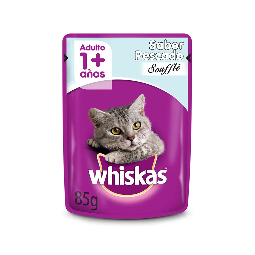 Pouch Whiskas Adulto Pescado Souffle x 85gr