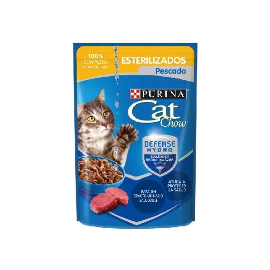 Pouch Cat Chow Esterilizados Pescado x 85gr