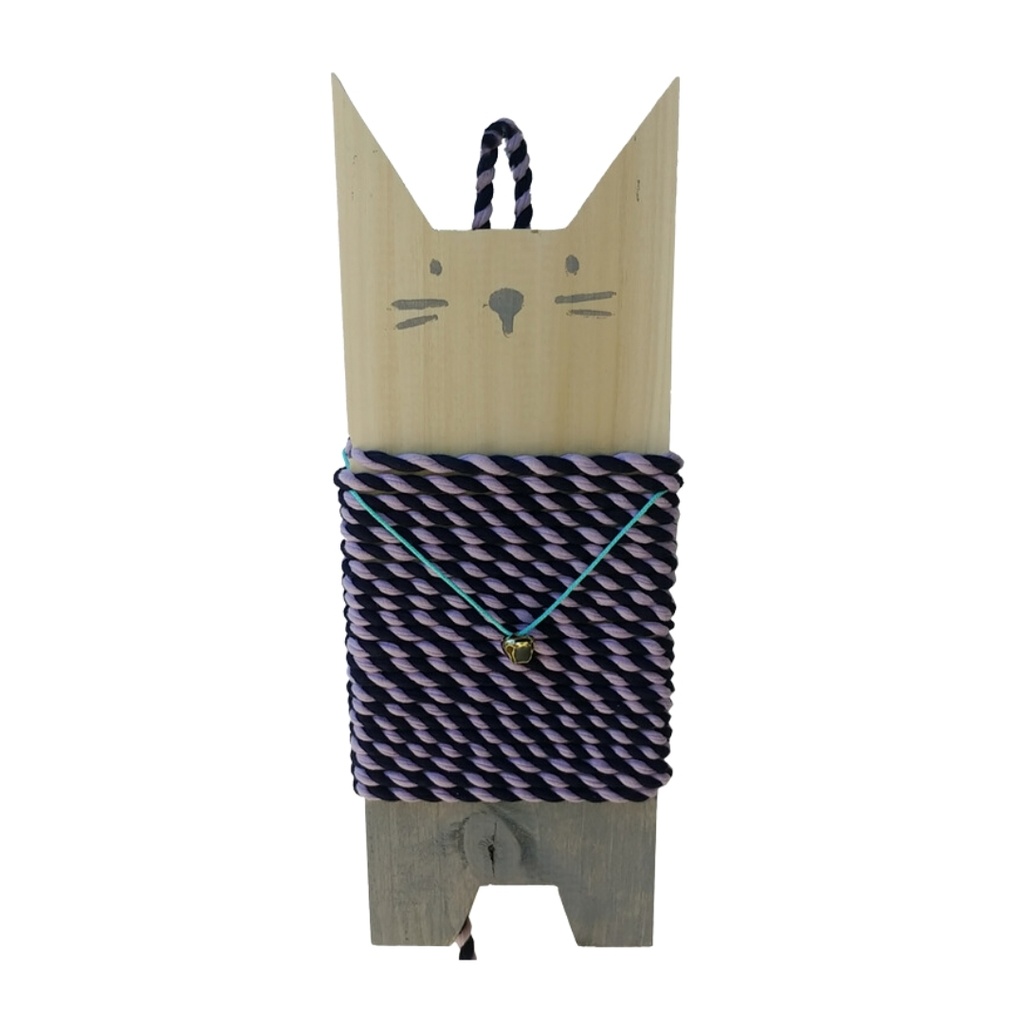 Rascador madera y soga cara de gato