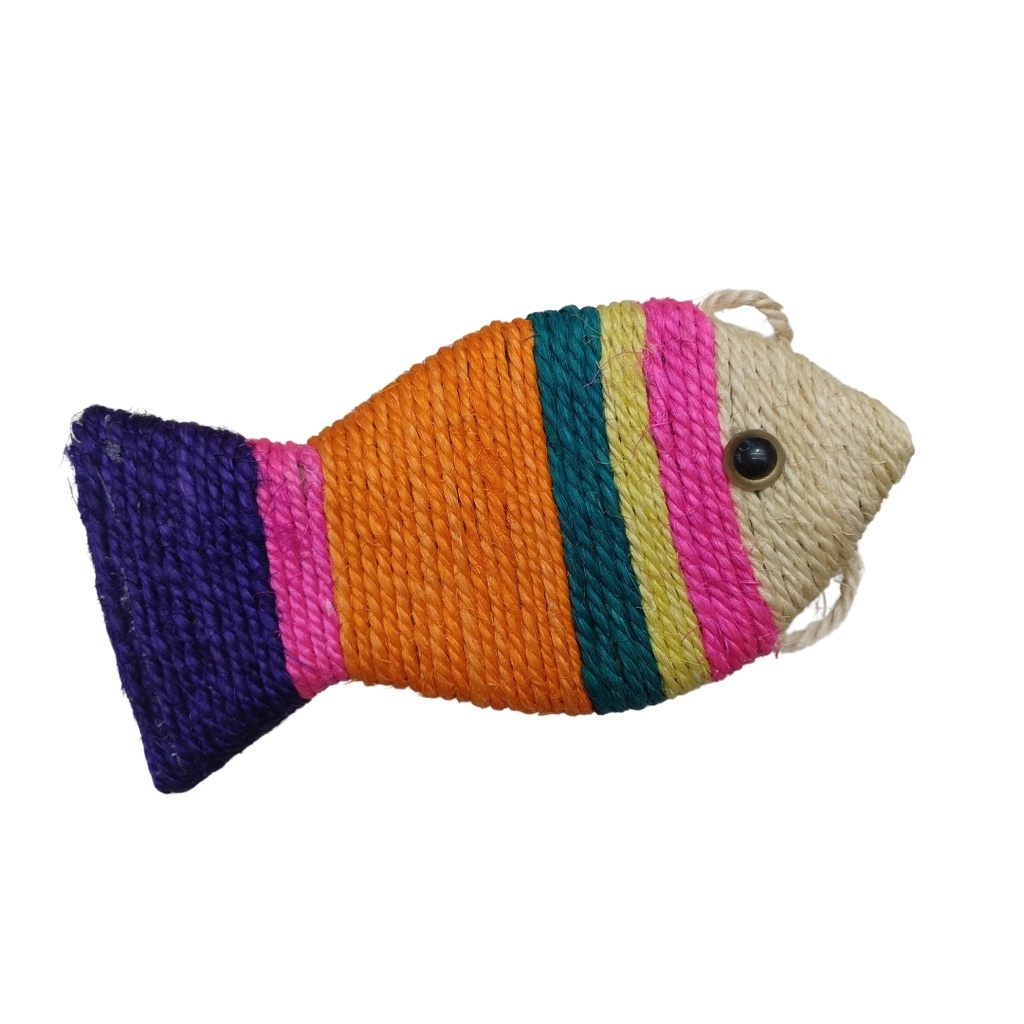 Rascador plano forma de pez color 25cm