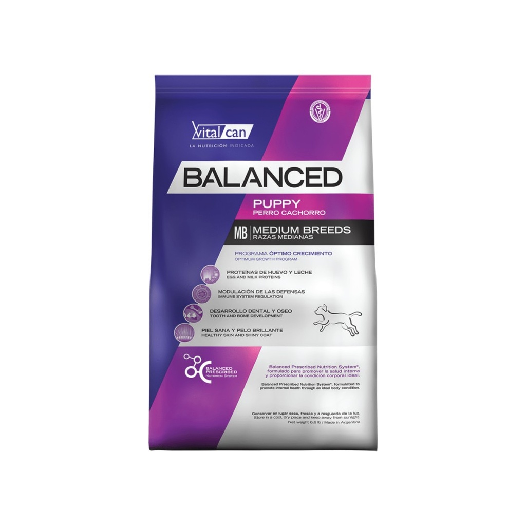 Vital Balanced Dog Puppy Medium x 20kg