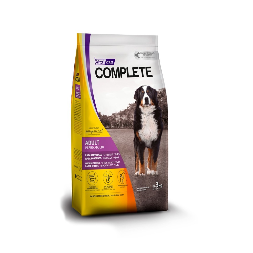 Vital Complete Dog Adulto Med y Gr Carne x 20kg