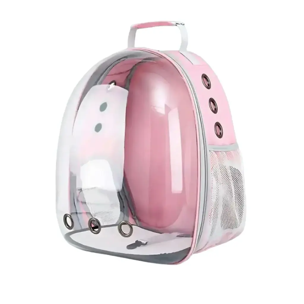 Mochila transportadora burbuja transparente