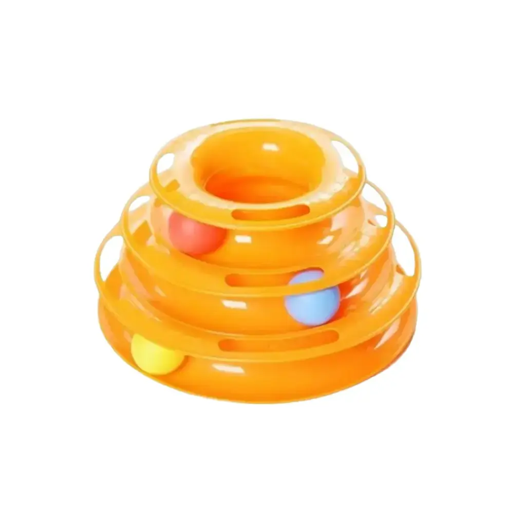 Juguete gato 3 pisos con pelotas