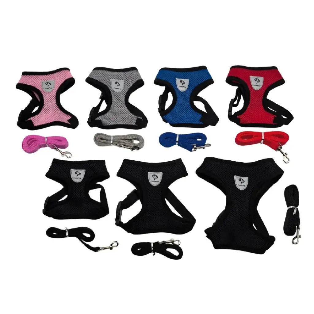 Conjunto arnés y correa aireado eco Talle L