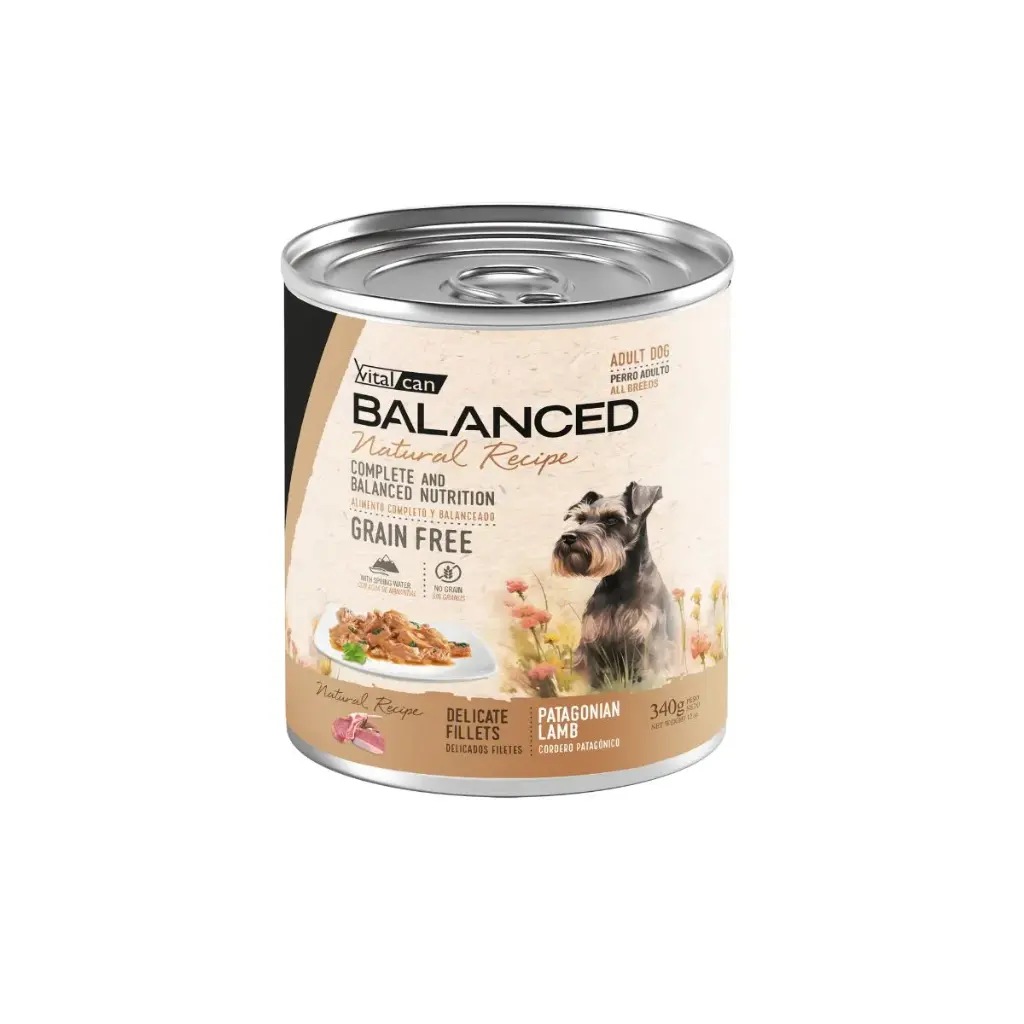Balanced Souffle Natural Recipe Cordero Perro Adulto x 340gr