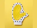 Guante de aseo anatómico para baño blanco