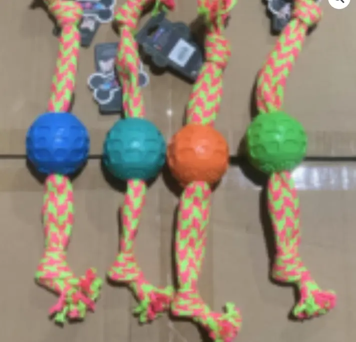 Soga con chifle y pelota flúor bicolor