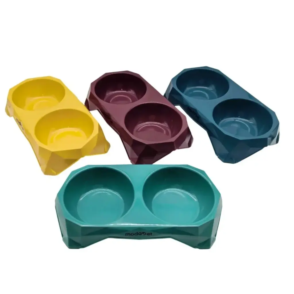 Comedero doble plástico