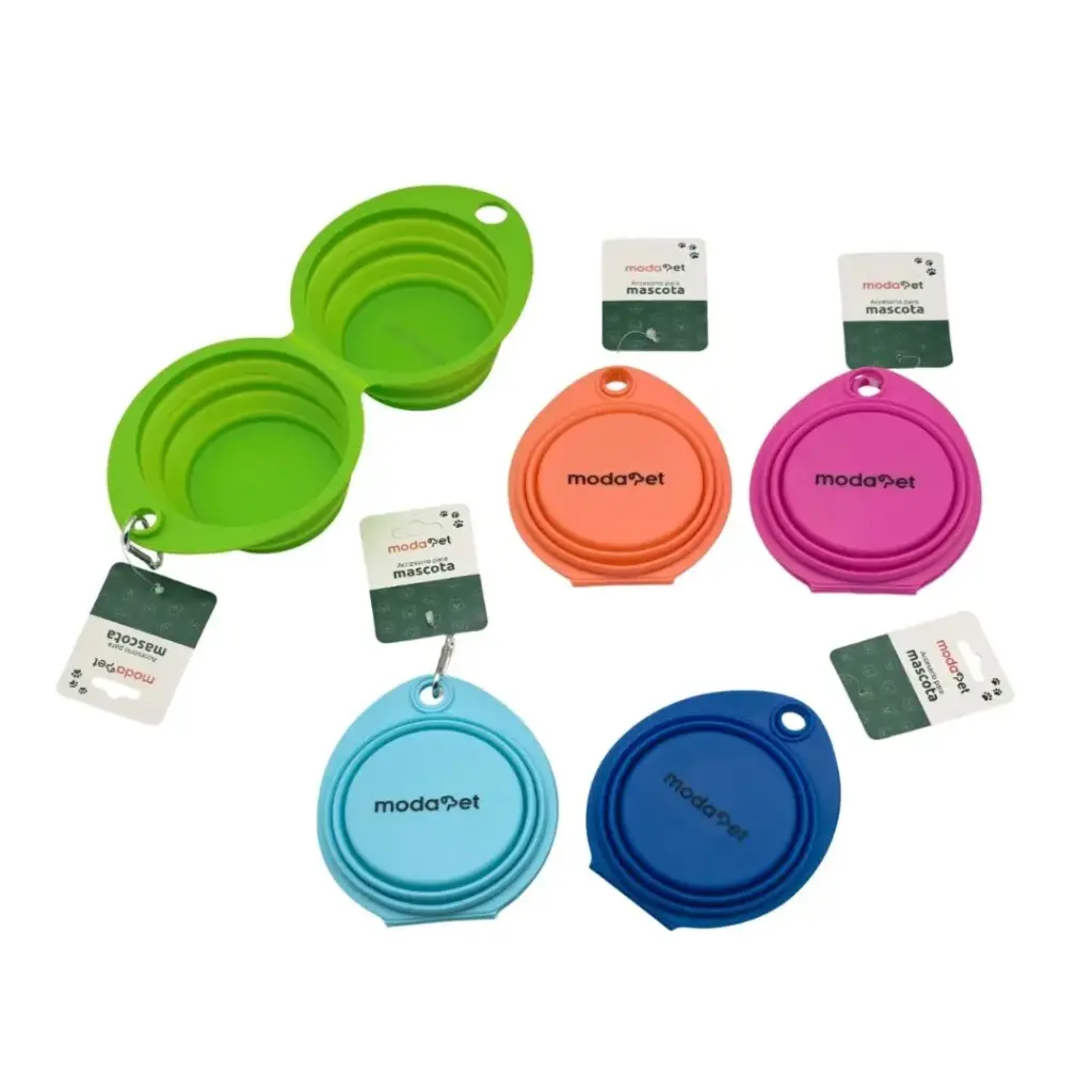 Comedero de latex plegable doble 350ml c/u