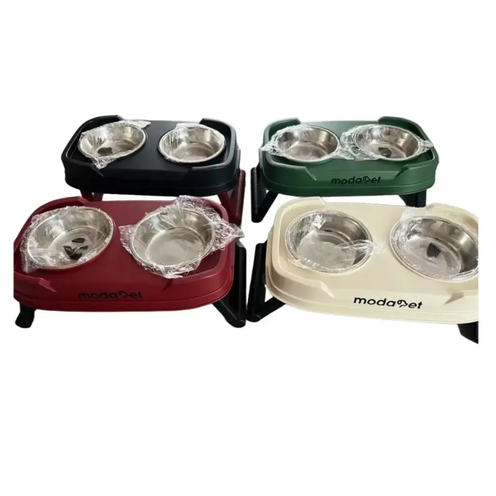 Comedero doble con altura 38x22x15cm