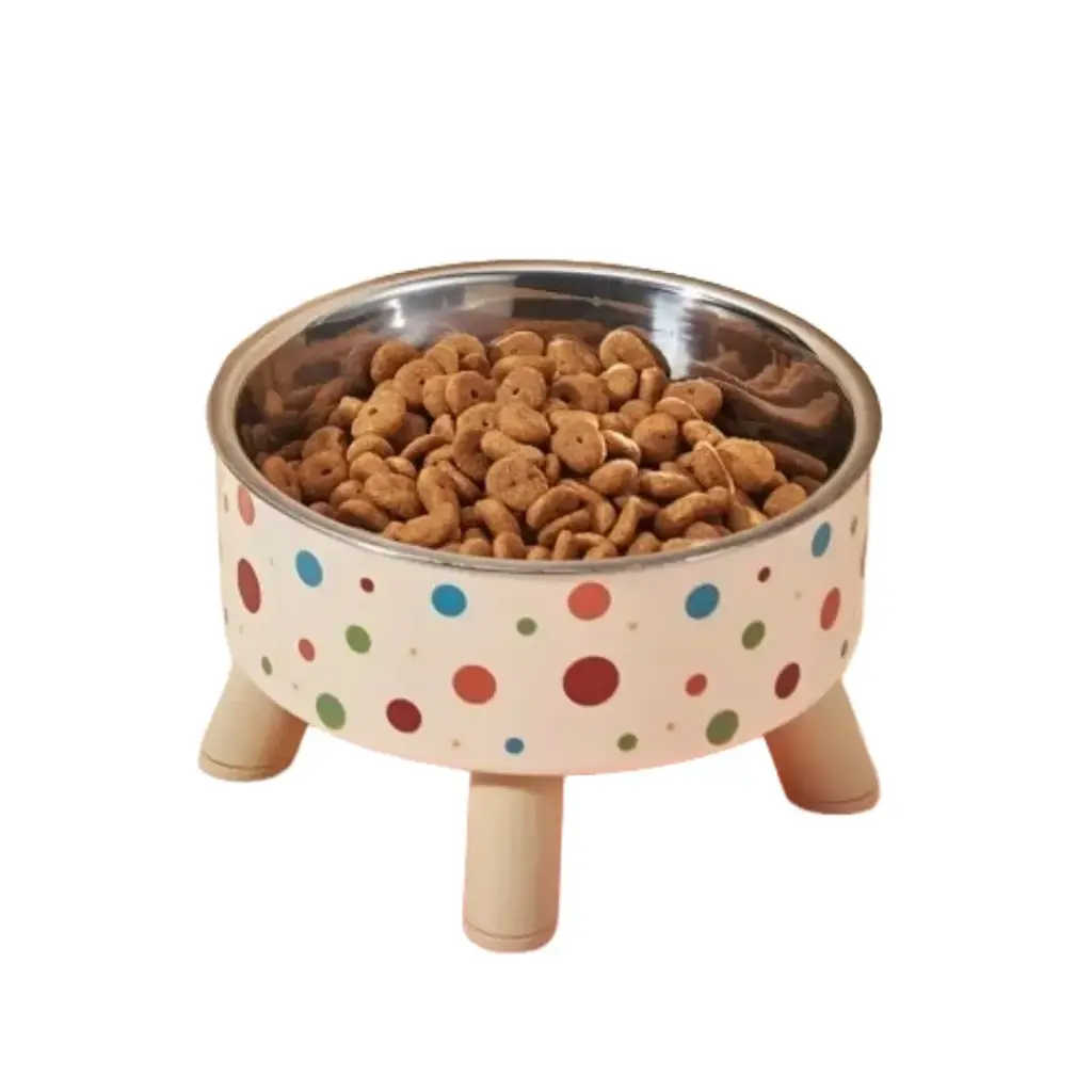 Comedero acero con altura 4 patas 18x11cm