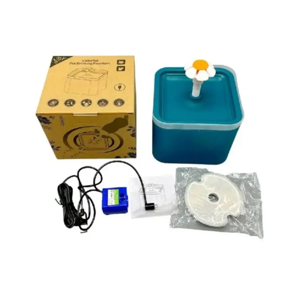 Repuesto filtro con base para bebedero fuente de agua flor 2lts x 4 unidades