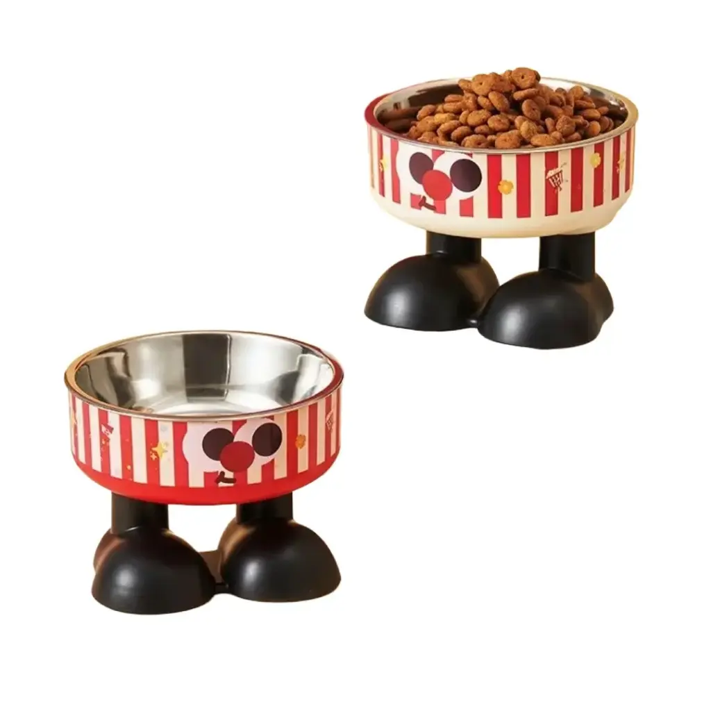 Comedero acero con altura payaso con patitas