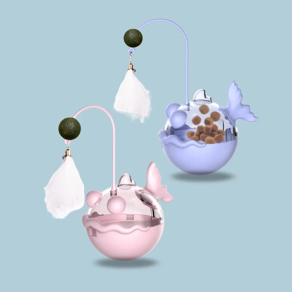 Juguete dosificador pez con catnip