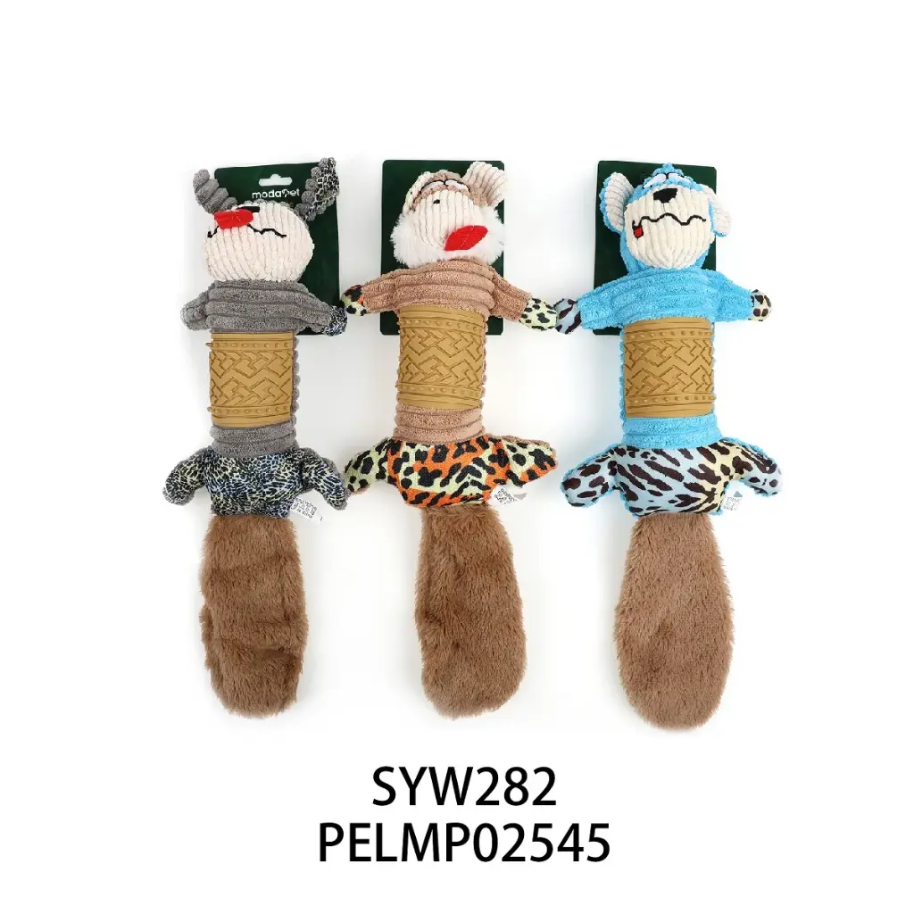 Juguete de peluche mordillo con cola 20x51cm