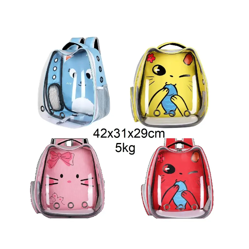 Mochila transportadora con visor burbuja