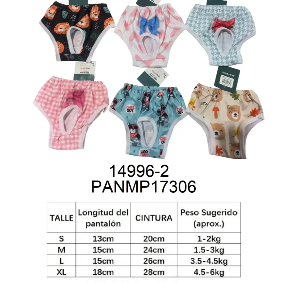 Bombachita sanitaria Talle S