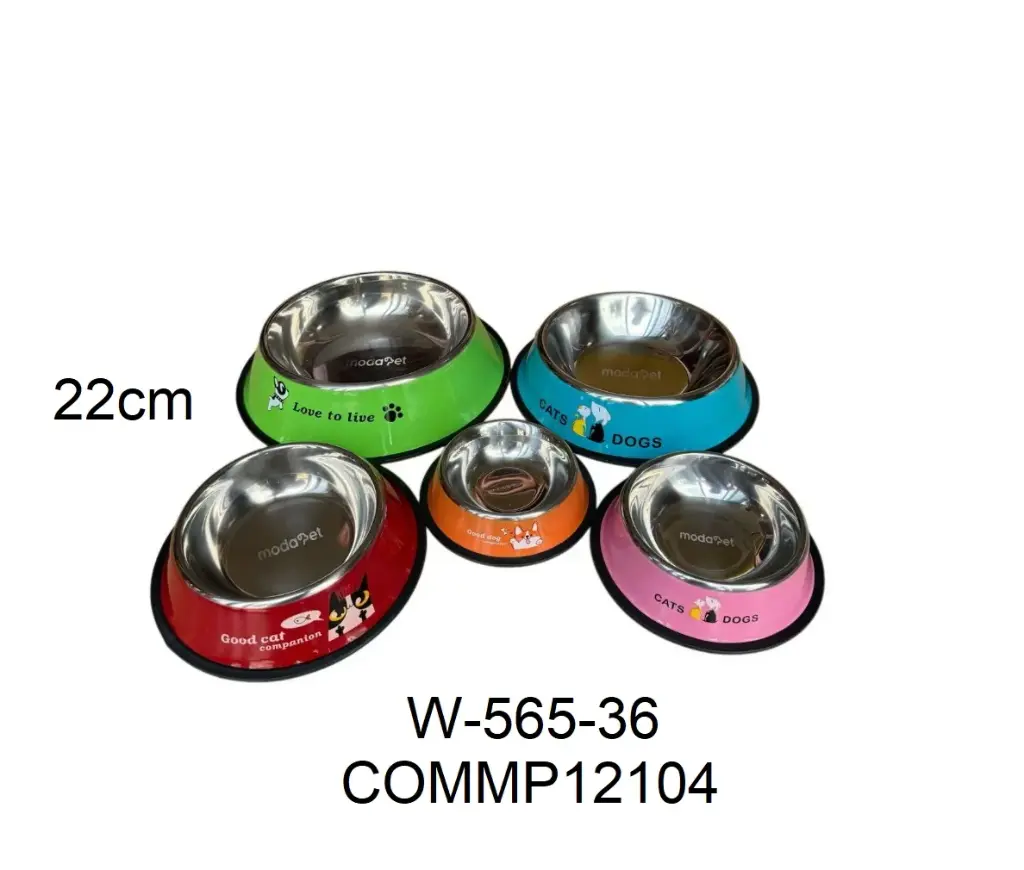 Comedero de acero estampado 22cm