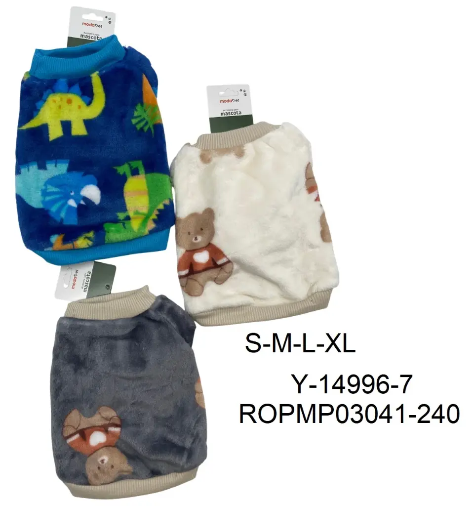 Buzito plush con estampado Talle XL