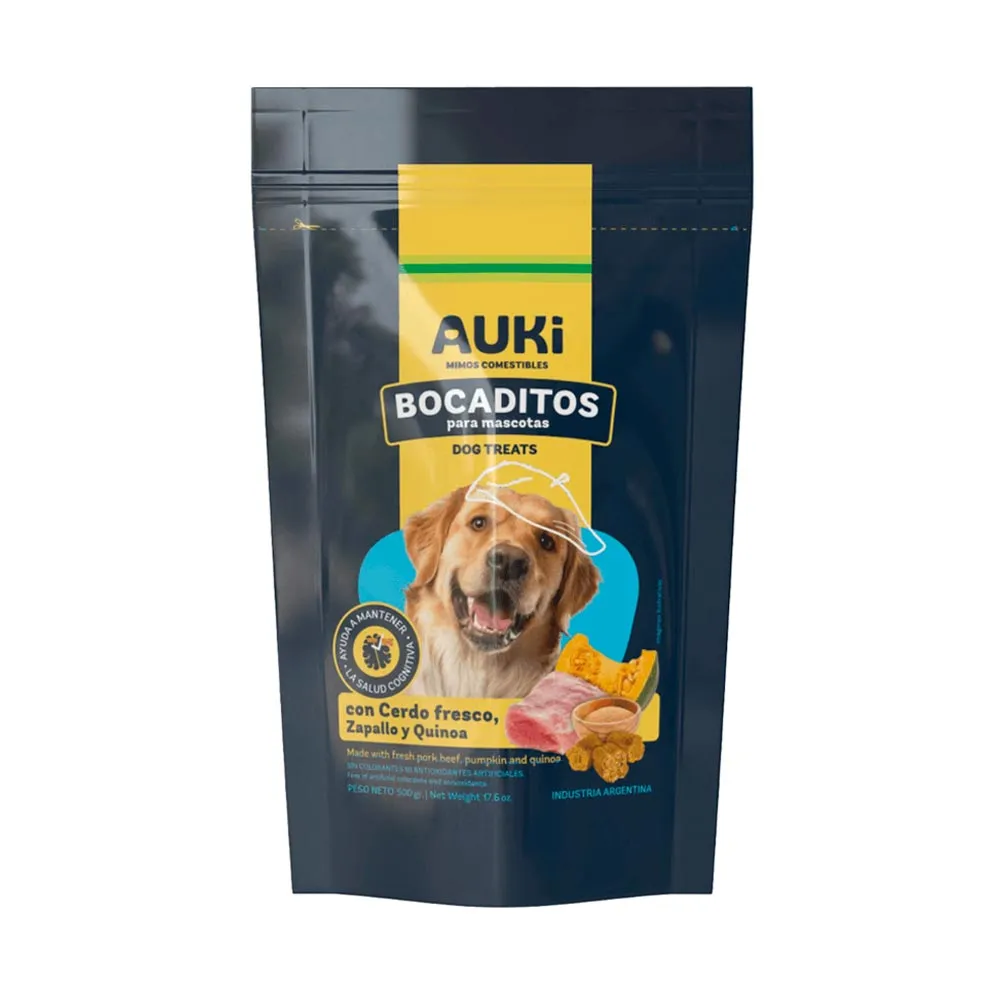 Auki bocaditos Cerdo Zapallo y Quinoa x 500gr 