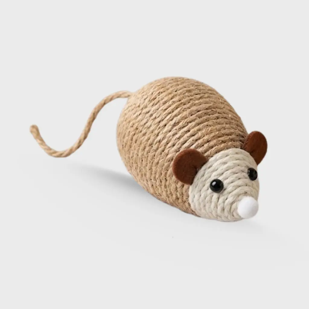 Raton de hilo sisal marrón