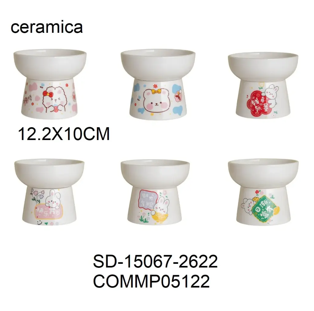 Comedero de cerámica con altura 12,2 x 10cm