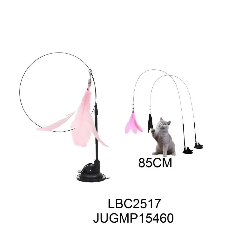 Juguete para gato con pluma y soporte