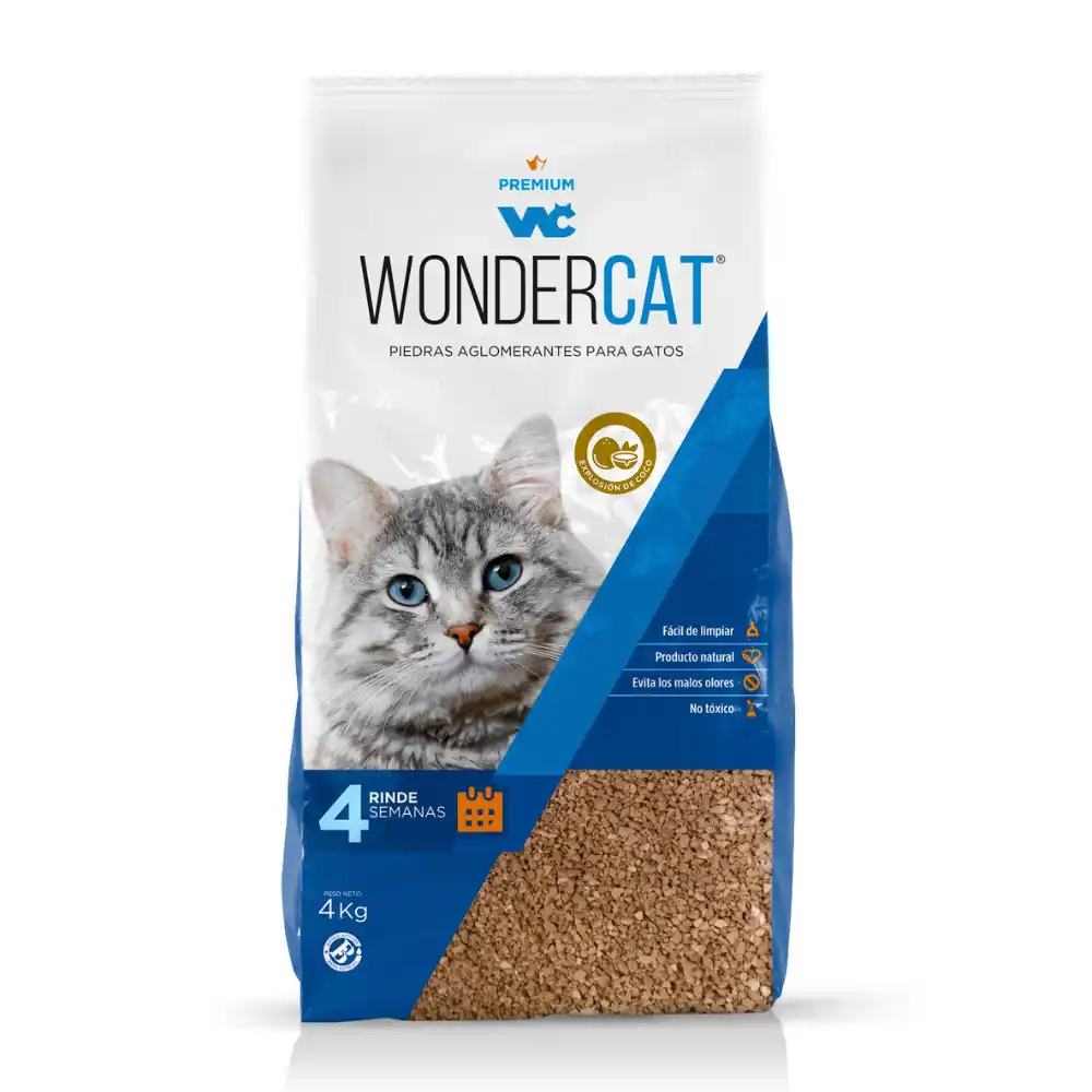 Arena aglomerante WonderCat neutra 4kg