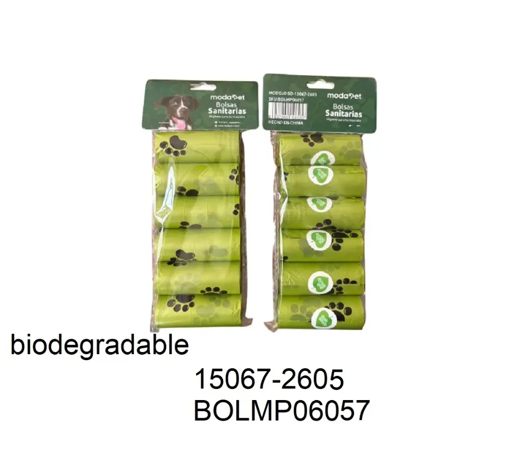 Bolsita recolectora biodegradable 6 unidades