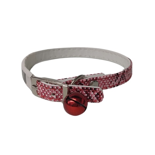 [OP009] Collar para gato cuerina serpiente