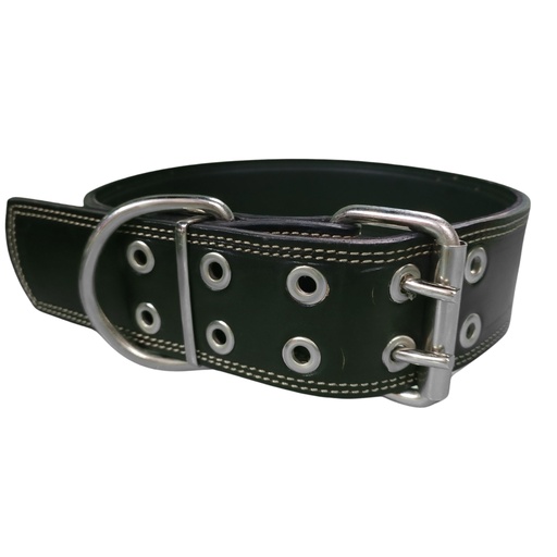 [C-007A] Collar cuero perro grande liso 75cm (LUR)