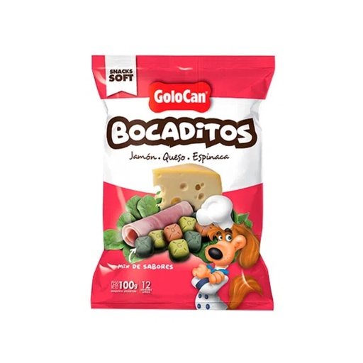 [340] Golocan bocadito fino jamón queso y espinaca x 100gr
