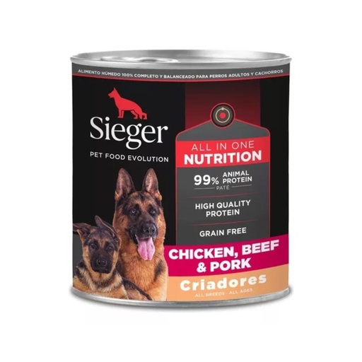 [25-04-01-02] Lata Sieger Criadores WET Pollo x 340 gr