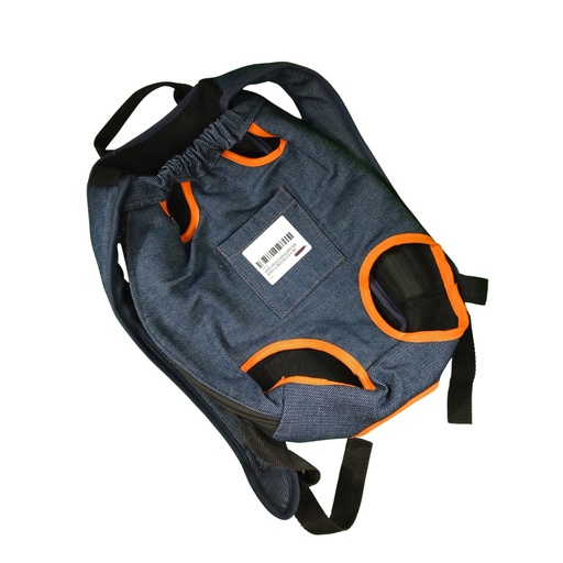 [MCJS] Mochila canguro de jean con bolsillo S