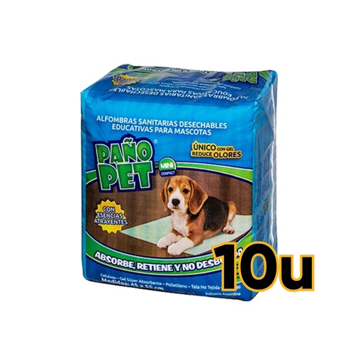 [PAÑOPET10] Pañopet Mini 45x55cm 10 unidades